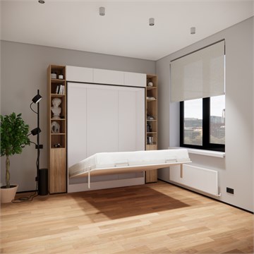 КРОВАТЬ-ТРАНСФОРМЕР со СТЕЛЛАЖАМИ и АНТРЕСОЛЯМИ: СОМ-МОДУЛЬ LIGHT 1817