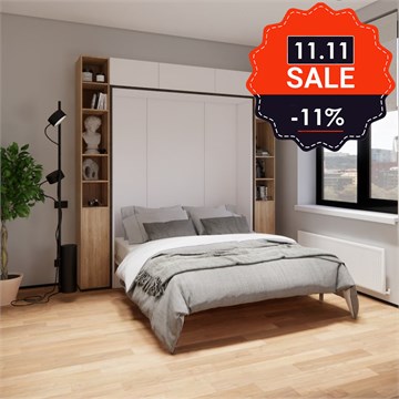 КРОВАТЬ-ТРАНСФОРМЕР со СТЕЛЛАЖАМИ и АНТРЕСОЛЯМИ: СОМ-МОДУЛЬ LIGHT 1817