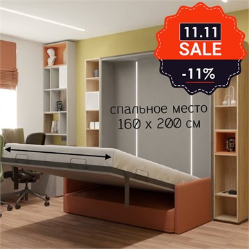 Кровать-трансформер 160х200  + стеллажи: Комплект №1 1779