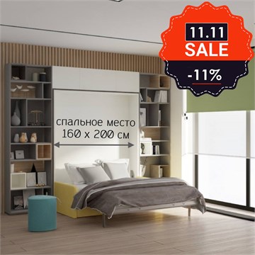 Кровать-трансформер 160х200 + стеллажи + антресоли: Комплект №6 1747